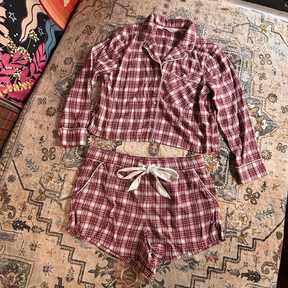 Abercrombie and Fitch PJ Set Christmas Holidays Comfy Cotton Pajamas Set M/L - Picture 1 of 14